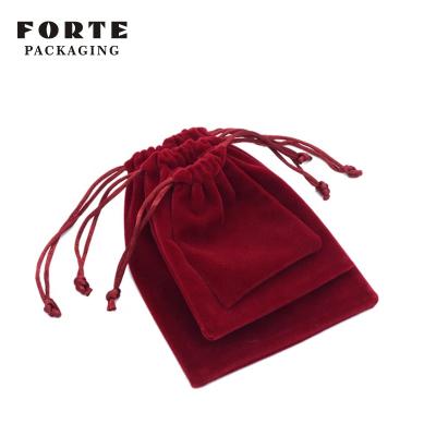 China Wholesale Eco-Friendly Jewelry Pouch FORTE Anti-fall Velvet Custom Jewelry Pouch 'puch' Packaging With Dust Bag for sale