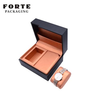 China FORTE PU Watch Box Eco-friendly Satin Leather Luxury Watch Jewelry Box for sale