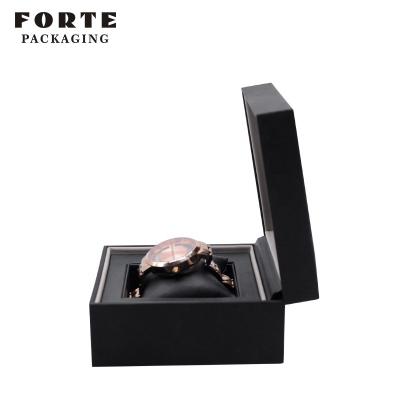 China Tasteful Black Custom Printed FORTE Watch Box Watch Packaging Organizer Eco - Friendly for sale