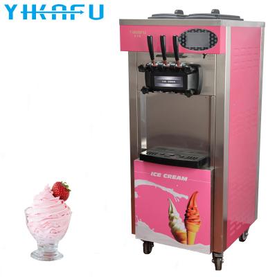 China Three Heads Ice Cream Maker Outdoor Vertical Automatic Medium Size Soft Ice Cream Machine 220V for sale