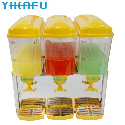 China Spray Type Cold & hot cold drinks china 3 glass tanks cold drink juice dispenser with good price for sale