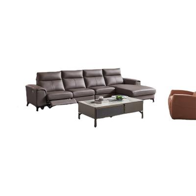 China New Type Extensible Leather Good Price Electric Reclining Furniture Sofa Set for sale