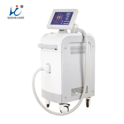 China Painless Triple Wavelength Diode Laser Machine , Laser Hair Machine Vertical for sale