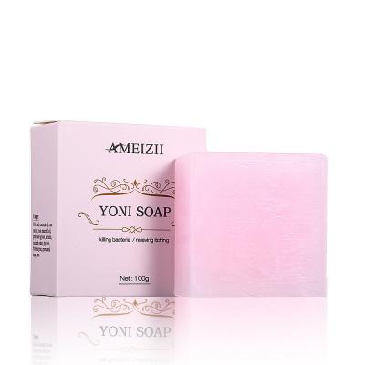 China Whitening Repair The Skin And Reduce Pores Free Sample Pink Yoni Soap Jabon Blanqueador Female Vaginal Care Feminine Intimate Care Cleansing Soap Y Belleza Sabonete for sale