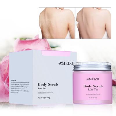 China Custom Exfoliator Skin Care Logo Sea Salt Body Scrub Exfoliating Whitening Exfoliante Body Spa Bodyscrub Nourishing Cleansing Container for sale