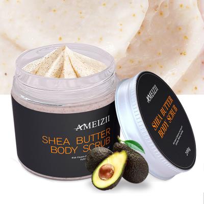 China AMEIZII Exfoliator Vegan Lighting Shea Butter Body Scrub Hydrating Nourishing Exfoliating Gel Skin Care Whitening Face Cream Body Scrubs for sale