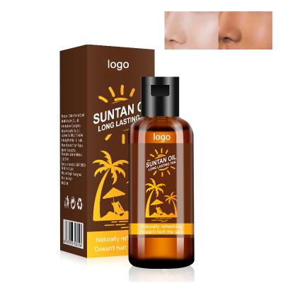 China OEM/ODM Private Label Lotion Sun Tanning Sun Tanning Deep Dark Tanning Oil Natural Ingredient Tan Oil Bronceador Solar Body Bronzer for sale