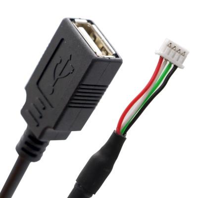 China Assembly USB A Female  to JST 2 3 4 Pin PH XH 1.0mm 1.25mm 1.5mm 2.0m Pitch Wire Cable for sale