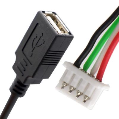 China Asamblea OEM USB A Femenino a JST 2 3 Pin PH XH 1,0 mm 1,5 mm 2 mm Conector de conexión de cable en venta