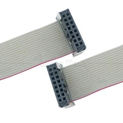 China Female to Female 16 PIN 1.27mm Pitch IDC 2.54mm Connector GPIO Grey Flat Ribbon Wire Cable for  Hard Drives CD Raspberry Pi for sale