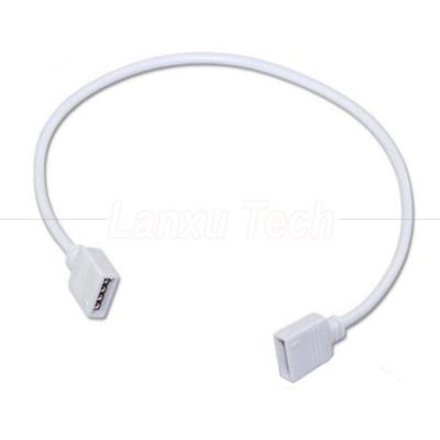 China Cable de extensión de conector de conector RGB de 4 pines de mujer a mujer para 5050 3528 2835 luz de banda LED en venta