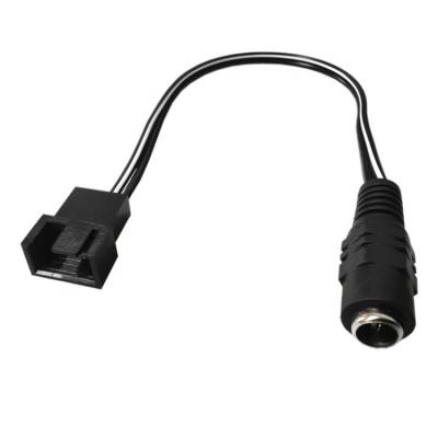 China 12V Fêmea DC Plug para 3 4 Pin PC Case Fã Power Adaptador PWM cabo de extensão à venda