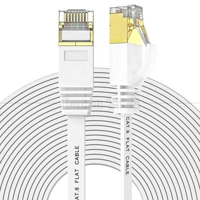 China 1m 5m 10m UTP FTP Shield Cat5 Cat5e Cat6 Ca6a Cat7 RJ45 Flat Ethernet Patch Network Lan Cable para el router en venta