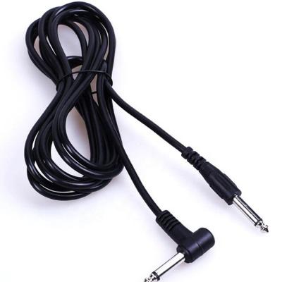 China Customization 10FT 90 Degree to Straight 1/4 6.35mm TS Jack Instrument Patch Guitar Cable for sale