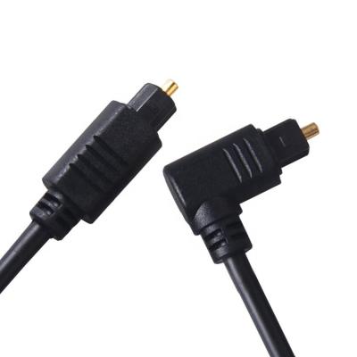 China Alta qualidade ângulo de 90 graus 24K Ouro SPDIF Digital Óptico Toslink Audio Cable para PS4 TV à venda