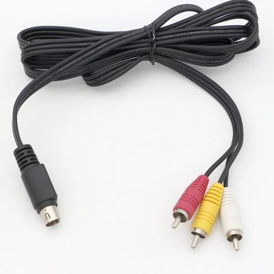 China OEM 9 Pin Mini Din a RCA S Video Cable de audio para pantallas de televisión Receptor de audio y video en venta