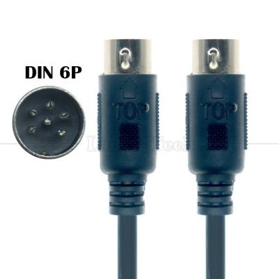 China Male To Male 6 PIN BIG DIN MIDI Extension Cable for Keyboard Microphone Guitar for sale