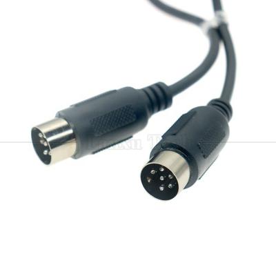 China 0.2m 1m 2m 3m Shield Male to Male MIDI 6 Pin Din Extension Cable for Keyboard Microphone Guitar for sale