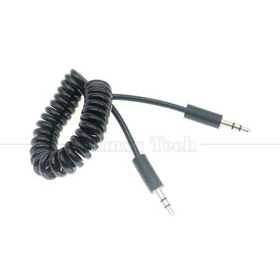 China Spring Coiled Male to Male 3,5 mm Jack Aux Stereo Audio Extension Cable Te koop