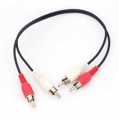 China High End Audio Video TV Y Splitter 2 RCA Male to 2 RCA Male Audio Video Cable for sale