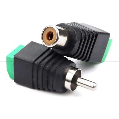 China RCA Vrouwelijke Man tot Schroef Terminal AV Phono Solderless Plug Wire Connector Converter Audio Adapter Te koop