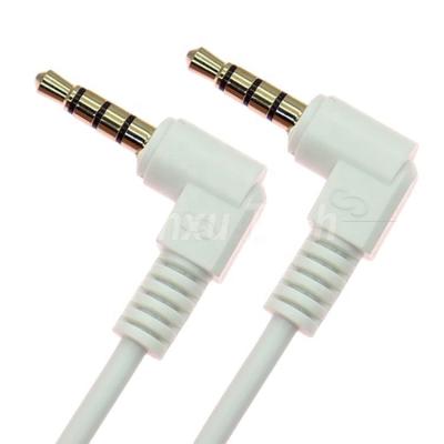 China 90 Degree Angle Male to Male 3.5mm 3 4 Poles TRS TRRS Mono Microphone Stereo Audio Jack Patch Adapter Cable for Headphone for sale