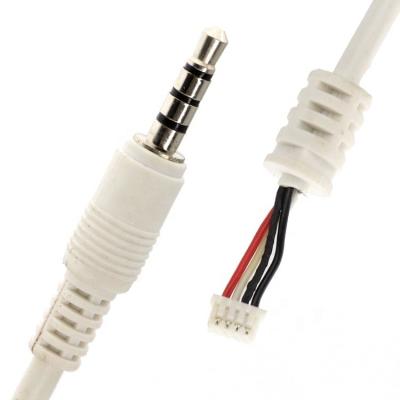 China Custom White 3.5mm TRRS Audio DC Jack to JST 2.0mm 2.54mm Pitch Connector Assembly Cable for sale