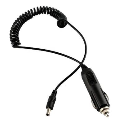 China 12V Spring Coiled Car DC Jack 5.5x2.1mm Cigarette Lighter Extension Cable for sale