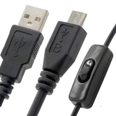 China High Quality 1M ON OFF Controller Micro B to USB A Extension Cable with Switch for LED Lamp for sale