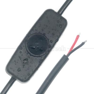 China Custom Factory Waterproof Silicon Cover Push Button 2 Pin DC Power on off Switch Cable para Lamp Motorcycle à venda