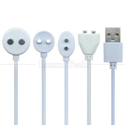 China 2 PIN USB Magnético cepillado de dientes eléctrico Instrumentos de belleza para adultos juguetes sexuales vibrador cable de cargador en venta