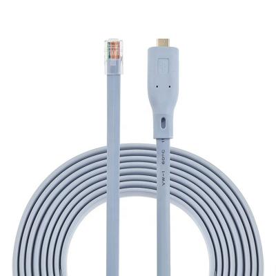 China Plug and Play 6FT USB Type C to RJ45 Serial Adapter Console Cable for Cisco Router Switch for sale