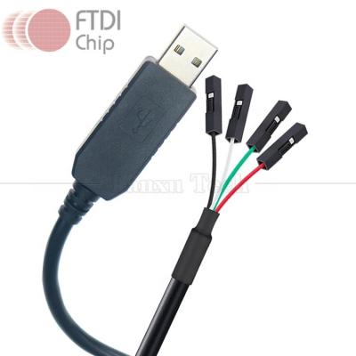 China High Quality FTDI FT232 Uart USB to TTL Serial Cable with 4p Dupont Connector for Arduino Raspberry Pi for sale