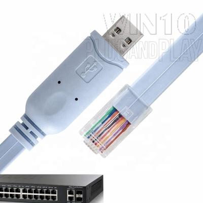 China High Compatible WIN 7 10 FTDI Chip USB to RJ45 Console Cable for Cisco Router Switch for sale