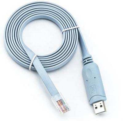 China High Quality Plug and Play WIN10 FTDI USB to RJ45 Rollover Console Cable for Cisco Router Switch for sale