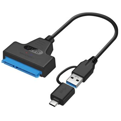 China Alta velocidad 5Gbps 2,5 pulgadas SSD HDD disco duro tipo C USB 3.0 SATA cable de adaptador en venta