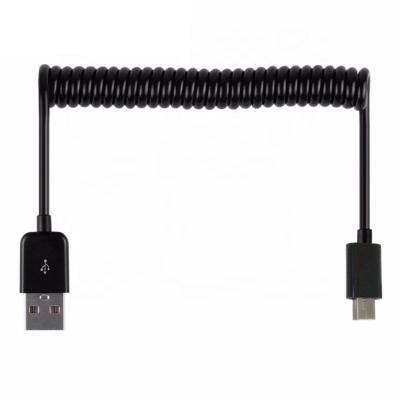 China OEM 1M 2M Data Charging Spiral Coiled USB to MINI USB Cable for sale