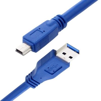 China Alta velocidade 5Gbps USB 3.0 Tipo A macho para Mini B 10 PIN USB 3.0 cabo de extensão à venda