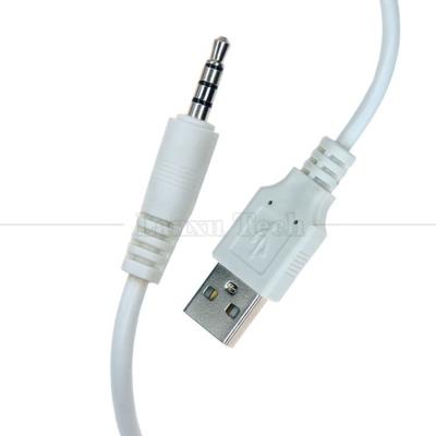 China OEM Data Charging USB A Male to 4 Poles TRRS 3.5mm Aux Audio DC Jack Charger Cable for Speaker Headphone for sale