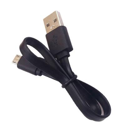 China Short Black White Noodle Flat Micro V8 to USB Cable for sale