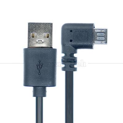 China 1M 2M 3M  1A 2A  3A Data Charging 90 Degree Right Angle USB Micro Extension Cable for  Phone Tablet for sale