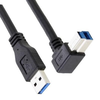 China High Speed 5Gbps 90 Degree Right Angle USB 3.0 A Male naar USB B Type Printer Cable Te koop