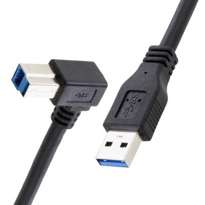 China High Speed 5Gbps 90 Degree Right Angle USB 3.0  A Male to USB B Type Cable for Epson HP  Printer for sale