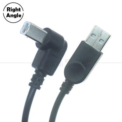 China Ángulo recto de 90 grados Tipo A macho a B macho USB 2.0 conector de impresora cable de extensión en venta