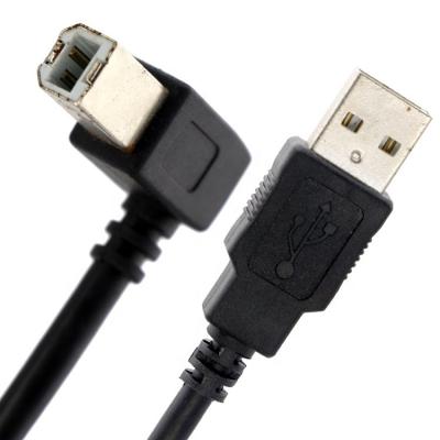 China High Quality 90 Degree Right Angle USB B Male to USB A male Extension Printer Cable for sale