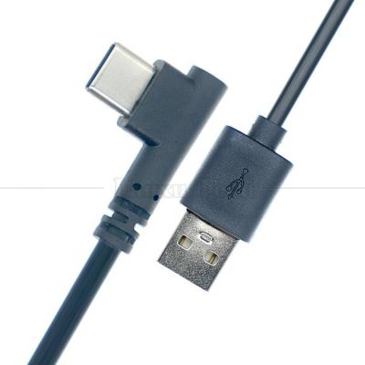 China 1M 2M 3M Sync Data Charging 90 Degree Angle USB C Charger Cable for Phone Tablet for sale