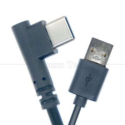 China High Quality 1M 2M 3M 5M Data Charger 90 Degree USB A to Type C Angle Cable for Phone Tablet Camera for sale