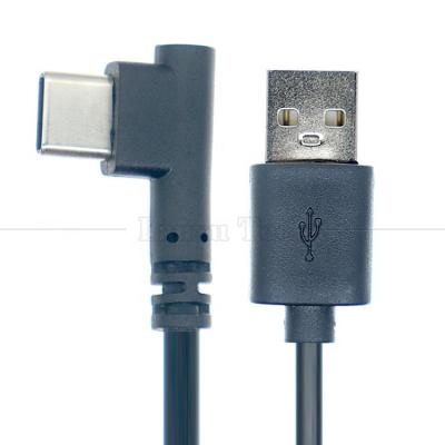 China High Quality 90 Degree Right Angle USB to Type C  Data Charger Cable for Phone Tablet Camera for sale