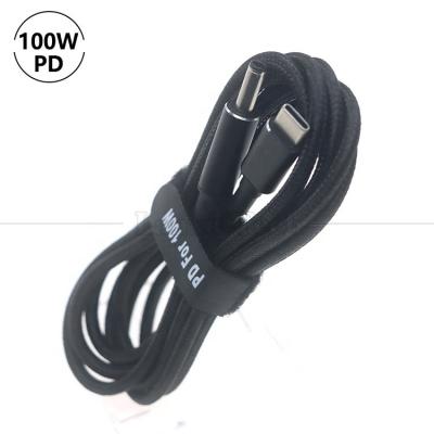 China Nylon Braided 100W 20V 5A PD Type C to DC 4.5x3.0 7.4x0.6 Adapter Charging Cable for HP Dell Lenovo Asus Acer Samsung Laptop for sale