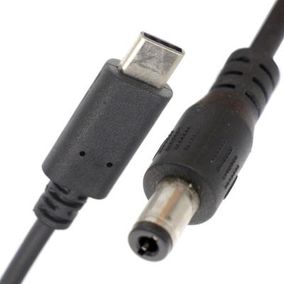 China Custom USB 3.1 Type C Male to DC 5.5x2.5mm Male Power Jack Extension Charger Cable for Power Bank for sale